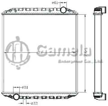 6255057 - Radiator for MAN M90'88-98 MT