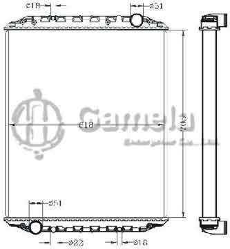 6255058 - Radiator for MAN M2000'95- 155 HP MT OEM: 81061016371