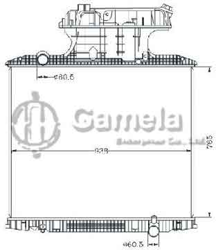 6255059 - Radiator for MAN TG-A'01- 31O HP MT OEM: 81061016458