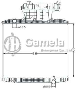 6255060 - Radiator for MAN TG-A'01- 31O HP MT OEM: 81061016482