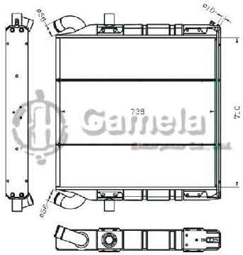 6255067 - Radiator for SCANIA Ⅱ G(81) 82 DS8 MT OEM: 1100630/310080/334840