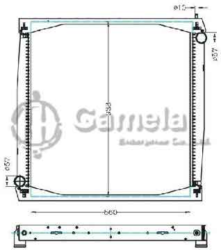 6255071 - Radiator for SCANIA R'95- 114 MT OEM: 132749/1397435/1408881/1442751