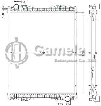 6255074 - Radiator for SCANIA BUS'95-/SCANIA P-SERIES'04- 380 MT OEM: 1491710/1766125/1770096