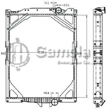 6255077 - Radiator for VOLVO FM-7/FM-12'98-/VOLVO FM-10'99- MT OEM: 1665249/8112566/3183737