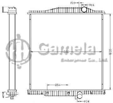 6255078 - Radiator for VOLVO FM-12'92- 470/520 HP AT OEM: 1276435/1676435/1676635