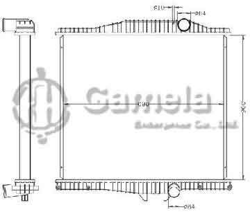 6255079 - Radiator for VOLVO FM-7/FM-12'98-/VOLVO FM-10'99- MT OEM: 1665249/8112566/3183737