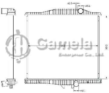 6255080 - Radiator for VOLVO FM-12'92- 470/520 HP MT OEM: 8149362/8500325/20536948