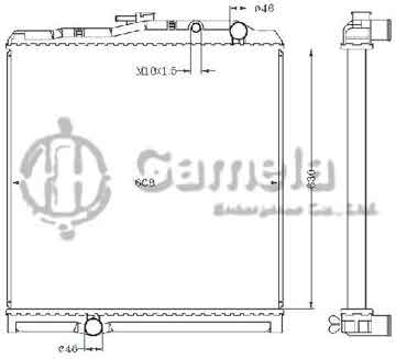 6255091 - Radiator for FUSO FIGHTER'92-99 4D34/6D16/6D17/6M60 MT OEM: MC433497/MC443350