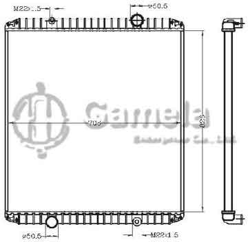 6255096 - Radiator for RVI-RENAULT TRUCKS KERAX'97- 290 MT OEM: 5010230484