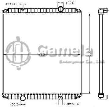 6255097 - Radiator for RVI-RENAULT TRUCKS KERAX'97- 340 MT OEM: 5010315132