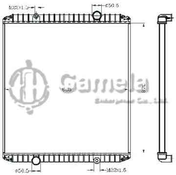 6255100 - Radiator for RVI-RENAULT G-MANAGER'92-/RVI-RENAULT G-MAXTER'92- MT OEM: 5010230474