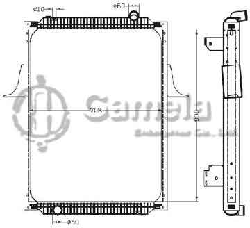 6255101 - Radiator for RVI-RENAULT TRUCKS KERAX'97- MT OEM: 5001859137