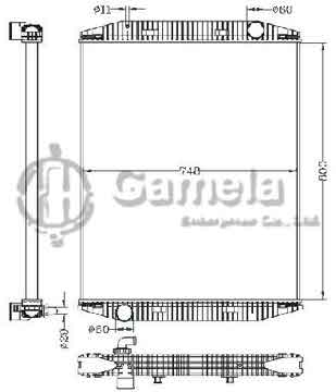 6255111 - Radiator for IVECO EUROSTAR MT OEM: 93160529