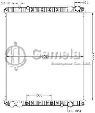 6255155 - Radiator for CASCADIA / COLUMBIA '08 AT OEM: 3E11860004 / 1A0201190020