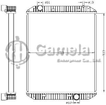 6255169 - Radiator for FLD 112 / 120 / 132 '92-04 MT OEM: 1AH00068S / 310021T / 2AH00032