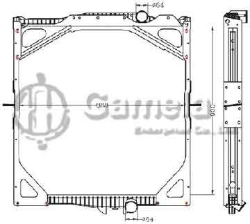 6255171 - Radiator for FH-12 '92 470HP / 520HP D16 MT