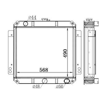 6255220 - Tractor Radiator OEM: 2942616016