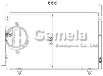 6380021 - Condenser for TOYOTA WISH (03-) OEM: 88460-21040