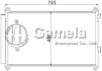 6380050 - Condenser for TOYOTA RAV4 (06-09) OEM: 88460-42100