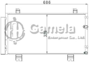 6380052 - Condenser for TOYOTA LEXUS IS250 (05-) IS350 (06-) OEM: 88460-53030