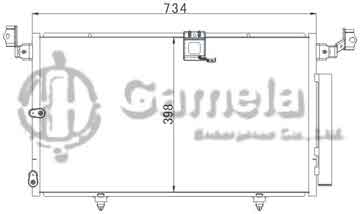 6380055 - Condenser for TOYOTA LEXUS RX300 (98-) OEM: 88450-48010