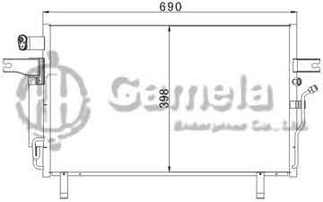 6382018 - Condenser for NISSAN INFINITI QX4 (97-) OEM: 92100-4W000