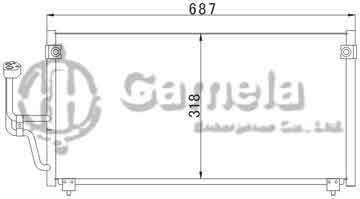 6383001 - Condenser for MITSUBISHI GALANT (96-) OEM: MR 216132
