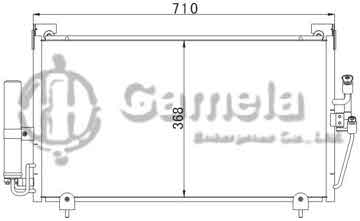 6383002 - Condenser for MITSUBISHI OUTLANDER (03-) OEM: MR 958462