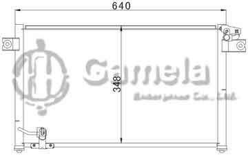 6383003 - Condenser for MITSUBISHI PAJERO V33 OEM: MB 918439