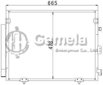 6383004 - Condenser for MITSUBISHI PAJERO (00-) OEM: Mn123332