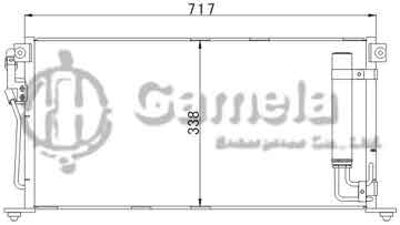 6383006 - Condenser for MITSUBISHI LANCER (03-) OEM: MN 151100