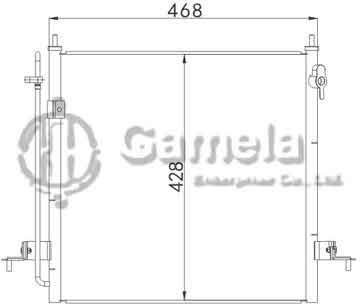 6383013 - Condenser for MITSUBISHI L200 (06-) OEM: MN 123606