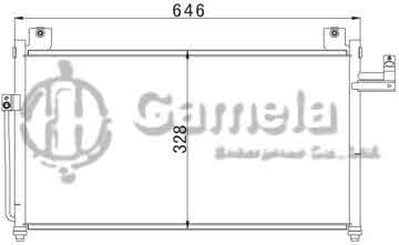 6384008 - Condenser for MAZDA 323 (98-) OEM: BK2J-61-48O