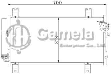 6384011 - Condenser for MAZDA 6 (07-) OEM: GSYD-61-48ZA