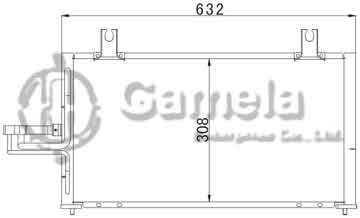 6386008 - Condenser for HYUNDAI SHUMA (98-) OEM: 1K2B1-61-480C