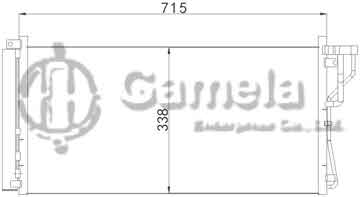 6386016 - Condenser for HYUNDAI SONATA (05-) OEM: 97606-3K160