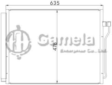 6388007 - Condenser for BMW 5 F10-F11-F18 (10-) OEM: 64539219843