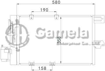 638A001 - Condenser for OPEL ASTRA G 1.7TD(98-) ZAFIRA (99—) OEM: 1850055/1850057/1850074