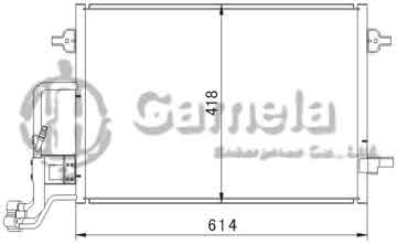 6393002 - Condenser for VOLKSWAGEN PASSAT (00-) OEM: 3B0260401B