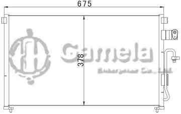 6394005 - Condenser for GMC CHEVROLET EVANDA (02-) OEM: 96327357