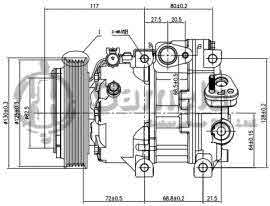 64257-VS16-9013J - Compressor for HYUNDAI KIA OPTIMA 06-10 MAGENTIS 2.7L 07-10
