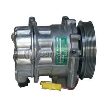 64260-6C12-1351N - Original Auto A/C Compressor, SANDEN model SD6C12-1351, OEM 6453QJ, 64260-6C12-1351N