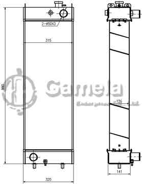 B500028 - Radiator for SK200-8 OEM: YN05P000585001