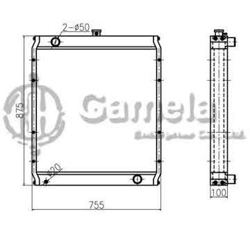 B500055 - Radiator for E320B OEM: 118-9953