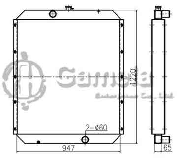 B500153 - Radiator for PC450-6 PC400-6 OEM: 208-03-61610