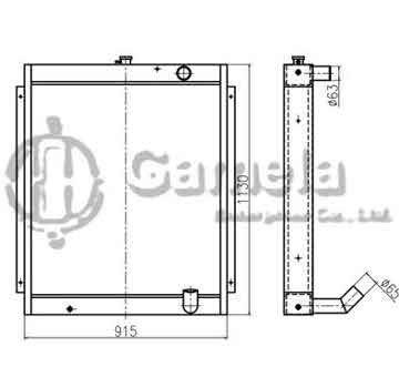 B500190 - Radiator for R335-7 R375-7