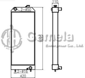 B500201 - Radiator for E326D E329D-NEW