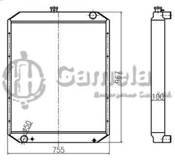 B500223 - Radiator for PC200-5 OEM: 206-03-51111