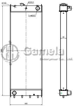 B500233 - Radiator for PC450-8 OEM: 208-03-75110