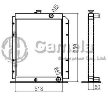 B500249 - Radiator for DH70